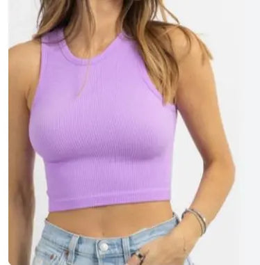 Change | Round Crop Top Sleeveless Crewneck Womenswear Minimalist Comfort Ribbed Under Control